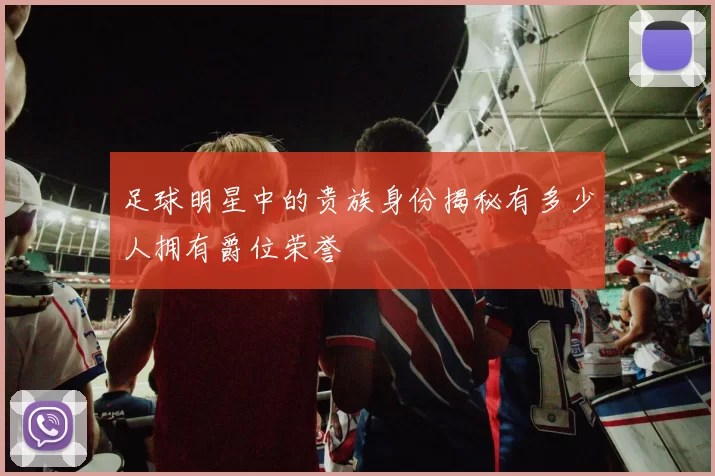 足球明星中的贵族身份揭秘有多少人拥有爵位荣誉